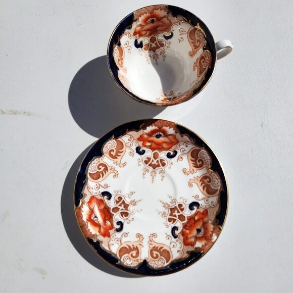 Alfred B Pearce & Co Antique English Bone China Tea Cup Saucer Set Vintage Plate - Picture 8 of 16